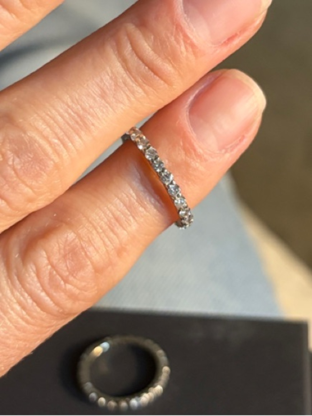 10 k white gold diamond eternity bands 0.50k